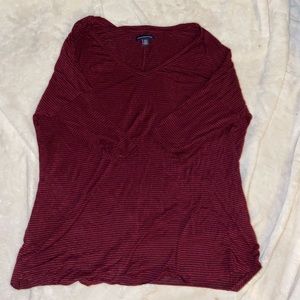 Stripped quarter length legging shirt🖍